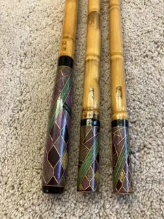 値下げ　◇美品◇有働の万力、夢坊作の竿掛け・玉の柄セット ◇美品◇有働の万力、夢坊作の竿掛け・玉の柄セット