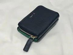 agnes b. アニエスベー 黒×緑 3つ折り財布のサムネイル