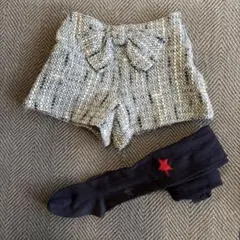 familiar リボン付きショートパンツ 120サイズタイツつき