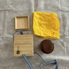 煎茶道具 三浦竹軒作 黒地泥金 坂田習軒画 巾筒 共布共箱 V R5613