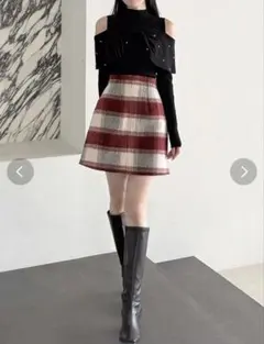 MIRROR9 ミラーナイン ミニスカート ゴルフウェア バーバリー柄