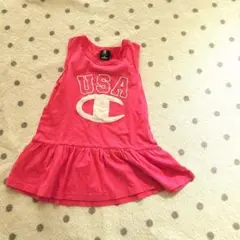 Champion USAロゴ ピンクタンクトップ