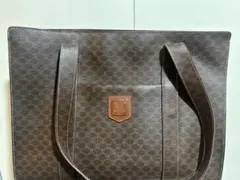 ブラウン ハニカムパターン トートバッグ