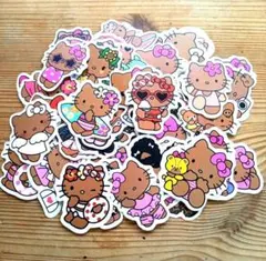 日焼け キティ ステッカー シール 50枚