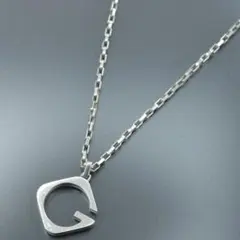 磨き済/美品 グッチ GUCCI カットアウトG クロス ネックレストップ