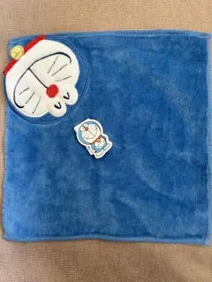 【新品タグ付】ドラえもん 刺繍タオルハンカチ 青