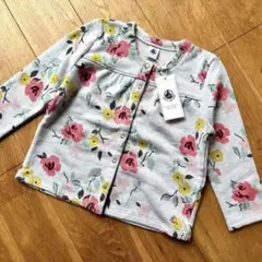 PETIT BATEAU 花柄カーディガン 94cm