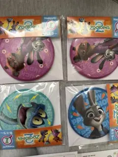 ズートピア2 Happyくじ缶バッジ 4個セット