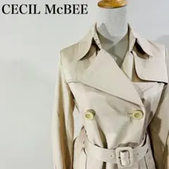 セシルマクビー 美シルエット 万能アウター トレンチコート ベージュコート