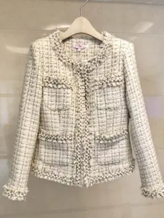 ツイードジャケット フォーマル 入学式 卒業式 セレモニー パール 上品