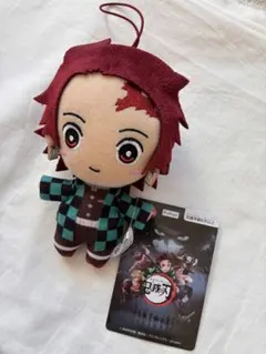 炭治郎 ぬいぐるみ チェック柄 タグ付き