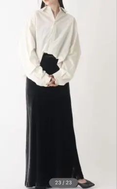 OPAQUE.CLIP 百々千晴 ベロアスカート40/L 黒