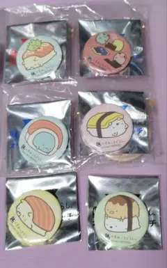 すみっコぐらし はま寿司コラボ 缶バッジ(ねこ/しろくま/とんかつ/とかげ 等)