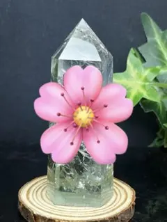 天然石　グリーン水晶　プラシオライト　六角柱　タワー　虹入り⭐️2806 天然石 グリーン水晶 プラシオライト 六角柱 タワー 虹入り⭐️2806