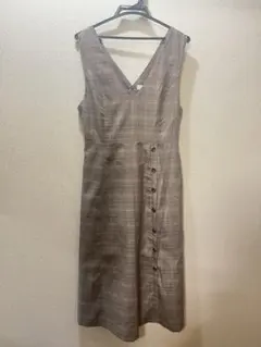 チェック柄ノースリーブワンピース