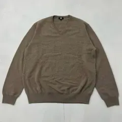 UNIQLO ユニクロ カシミヤVネックセーター カシミヤ100% M ベージュ