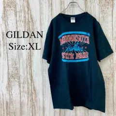 GILDAN　Tシャツ　半袖　イベントT　ビッグシルエット　黒　ブラック　XL