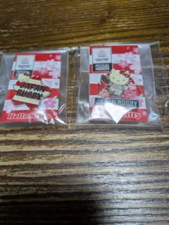 ハローキティ 日本ラグビー アクリルピンバッジ 2個セット