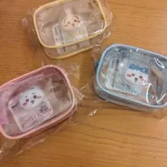 【新品】ちいかわぷっくりクリアミニポーチ3点セット