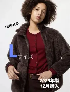 UNIQLO ファーリーフリースフルジップジャケットダークブラウン