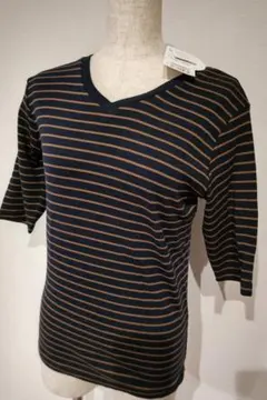 値下げ！ハニーズ レディース Tシャツ 七分袖 Vネック ボーダー M 新品