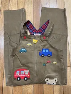 MIKI HOUSEミキハウス ブラウンオーバーオール 110cm