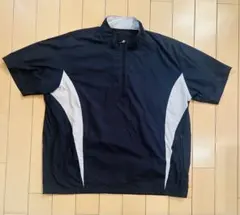ハーフジップ 半袖 ウインドブレーカー LLサイズ