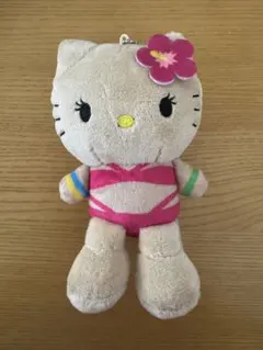ハローキティ (日焼けキティ)マスコットキーチェーン 水着