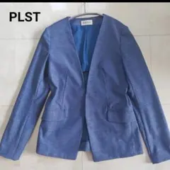 PLST ノーカラージャケット 麻混のサムネイル