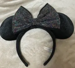 ミッキーマウス耳カチューシャ ビーズ装飾