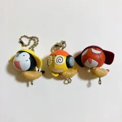 【未使用】ケロロ軍曹 つまんでつなげてマスコット 3点 タママ クルル ギロロ