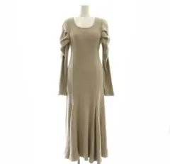 スナイデル 長袖 ロングワンピース カップ付き マーメイド