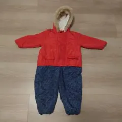 スキーウェア　100cm　子ども用　ファー付きジャンプスーツ