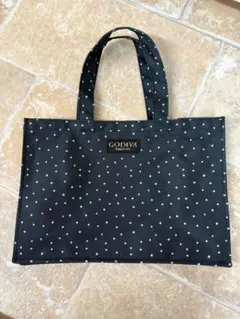 GODIVA ドット柄 トートバッグのA4ヨコサイズ