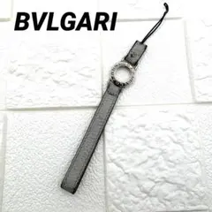 ブルガリ ストラップ レザー グレー ロゴリング BVLGARI