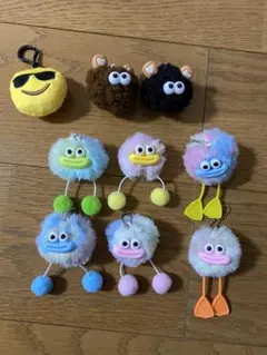 ふわふわキャラクターキーホルダー9個セット