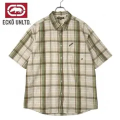 Ecko Unltd 半袖チェックシャツ 2XL エコー グリーン Y2K 希少のサムネイル