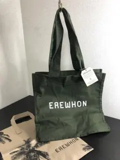 EREWHON エレウォン エコバッグ ブラック キャンバス 新品タグ付き EREWHON エレフォン ECO BAG エコバッグ : INSTORE インストア