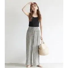 coca レオパード柄リラックスパンツ　ロング　春　夏　レディース　ワイドパンツ