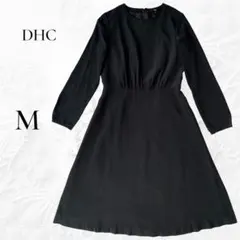 ブラックワンピース(M) シンプル 黒 ドット フォーマル 喪服礼服 法事 9号