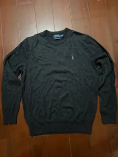 POLO RALPH LAUREN メリノウールセーター M ダークグレー