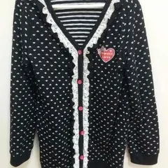 BUZZ HUM カーディガン黒ドット 130