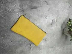 本革製イエローマルチポーチLサイズ