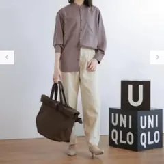 UNIQLO U ベージュ デニムタックパンツ　タグ付き　新品　サイズ26