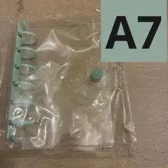 A7サイズ シール帳（リフィル付き）　薄緑色　クリアバインダー　推し活