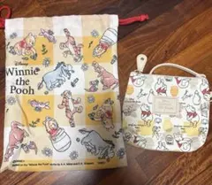 くまのプーさん 巾着 ポーチ 2点セット