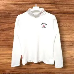 ルコックスポルティフ ゴルフ 長袖 ハイネックシャツ M 白 裏起毛