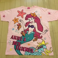 海外ディズニー】プリンセス ヴィンテージTシャツ ピンク 子供服 XS
