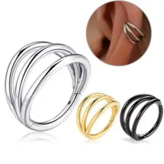 ピアス ボディーピアス リングピアス フープピアス らせん フープ 8㎜