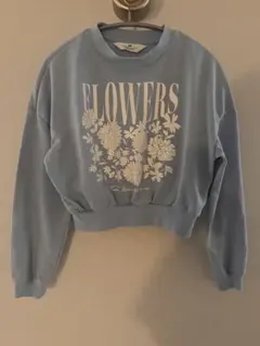 H&M キッズ トレーナー ライトブルー FLOWERS